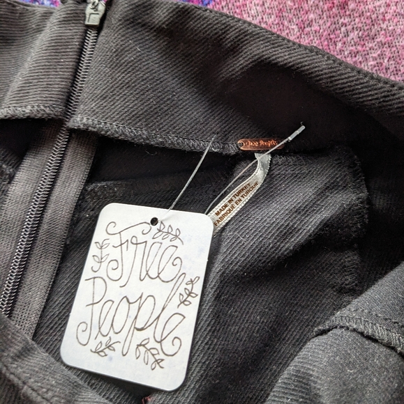 Free People Black Flared Straight Leg Pant - Picture 4 of 6